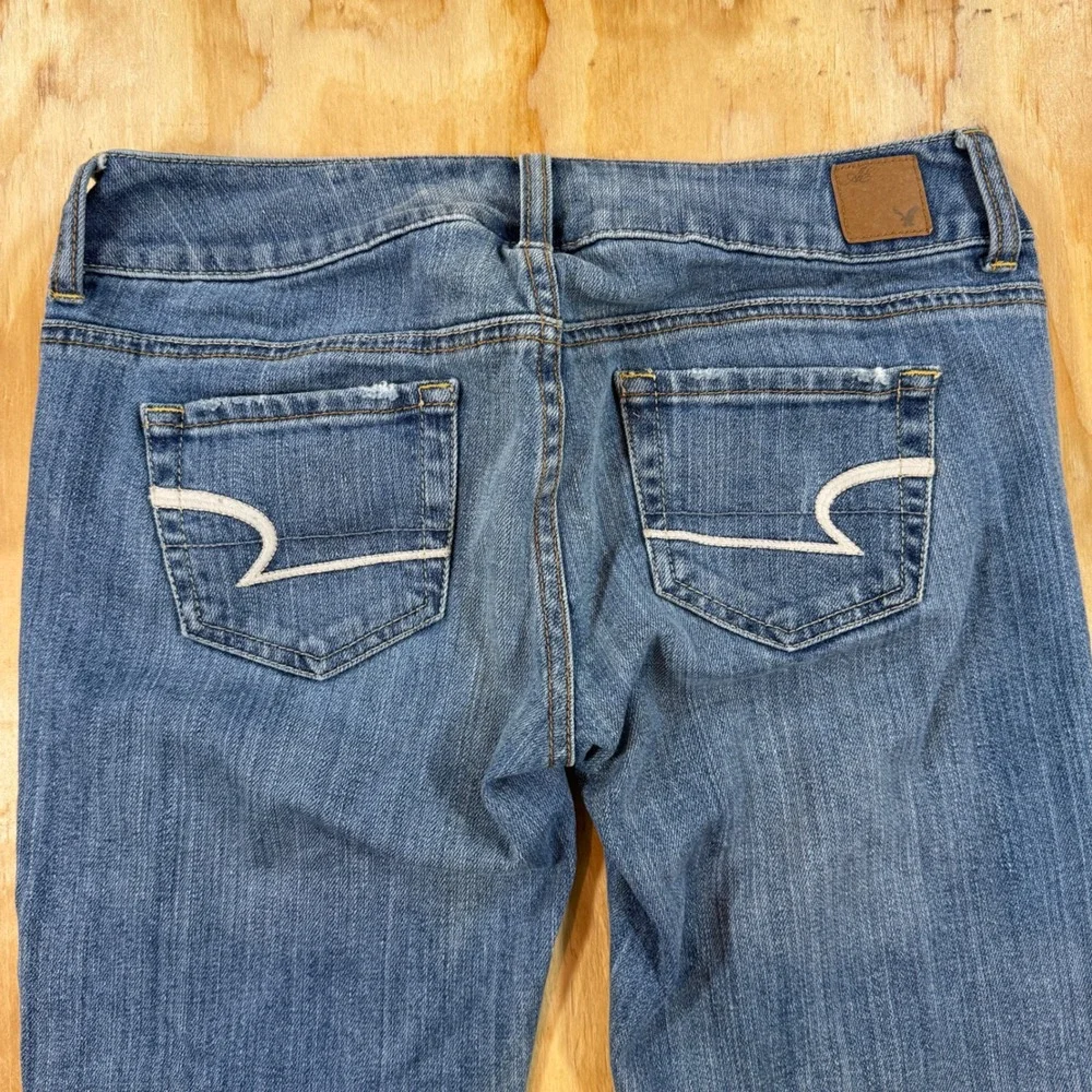 Y2K American Eagle Artist Flare Jeans Women's Size 4 Boho Grunge Streetwear